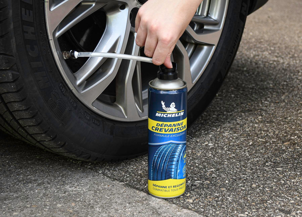 Dépanne crevaison - MICHELIN - Répare et Regonfle sans démontage - 500ml