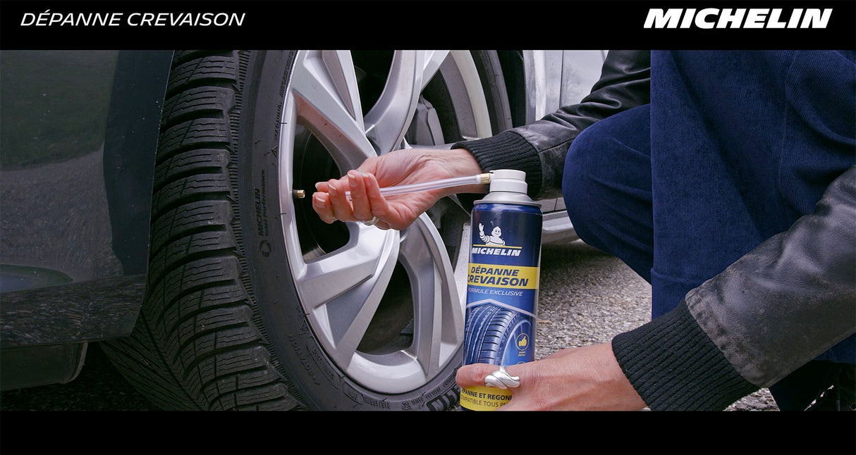 Dépanne crevaison - MICHELIN - Répare et Regonfle sans démontage - 500ml
