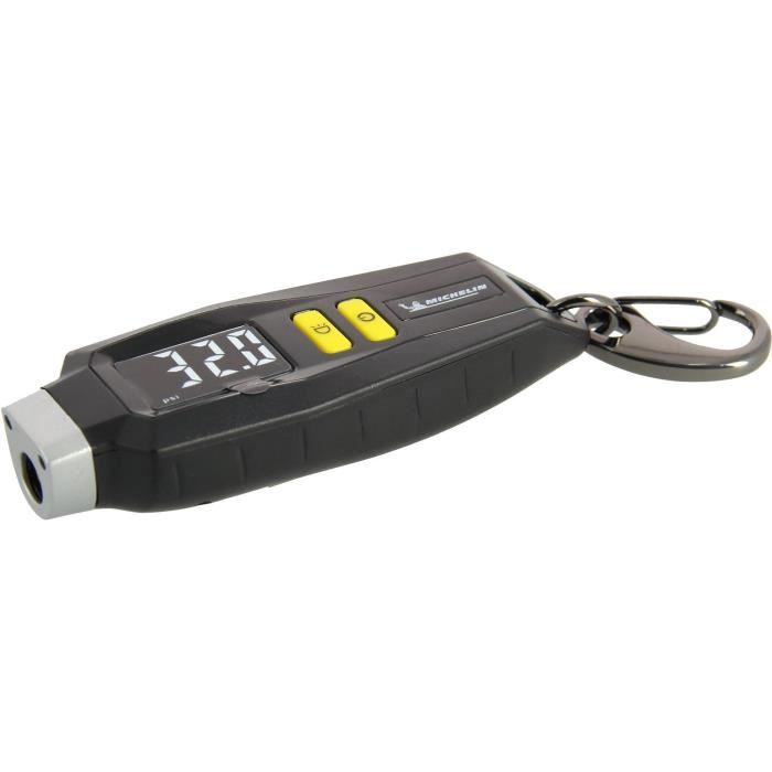 Contrôleur de pression digital de 0.05 bars a 7 bars- MICHELIN - Ecran LCD - Eclairage lampe torche