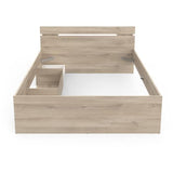 Lit adulte - MICHIGAN - 140 x 200 cm - 2 tiroirs / 1 niche - Chene Kronberg - DEMEYERE