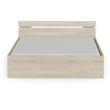 Demeyere Lit adulte MICHIGAN - 160 x 200 cm - Mulitiples rangements  - Chene brossé