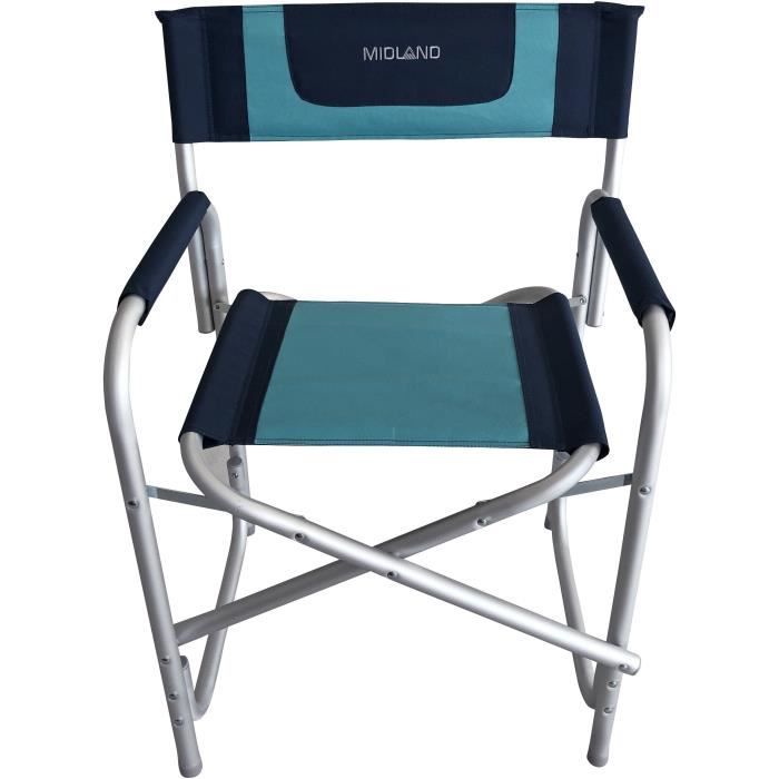 Fauteuil - MIDLAND - Director Midland - Bleu marine / Bleu turquoise