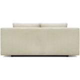 Canapé convertible - 3 places - MIKA - Velours côtelé beige - Coffre de rangement - L 192 x H 84 x P 93 cm