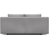 Banquette convertible 3 places MIKA - Velours cÙtelÈ gris clair - Coffre de rangement - L 192 x H 84 x P 93 cm