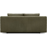 Banquette convertible 3 places MIKA - Velours cÙtelÈ vert kaki - Coffre de rangement - L 192 x H 84 x P 93 cm