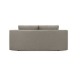 Banquette convertible 3 places MIKA - Tissu beige - Coffre de rangement - L 192 x H 84 x P 93 cm