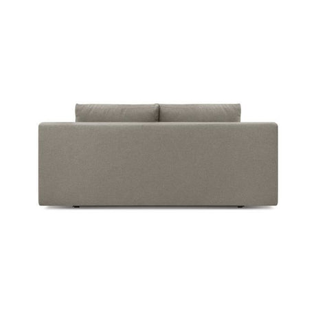 Canapé convertible - 3 places - MIKA - Tissu beige - Coffre de rangement - L 192 x H 84 x P 93 cm