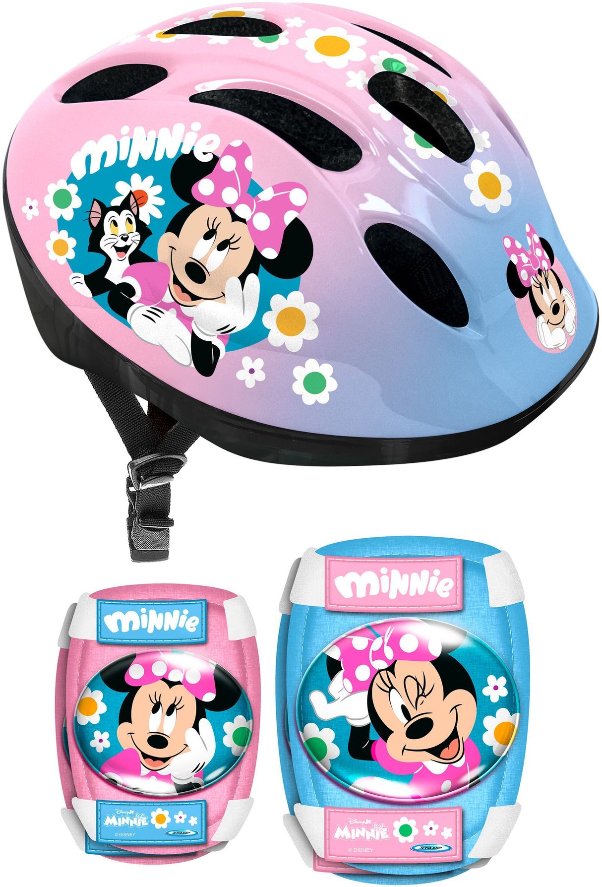 Set casque et coudieres / genouilleres - MINNIE - MN432507 - 50 / 56 cm