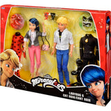 Pack 2 figurines - BANDAI - Miraculous - Marinette et Adrien avec 2 tenues Ladybug Chat Noir, accessoires - 26 cm