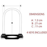 MASTER LOCK Antivol Vélo U [A Clé] [Support de Vélo Universel] [Antivol Certifié] [Rouge] 8195EURDPROCOLR