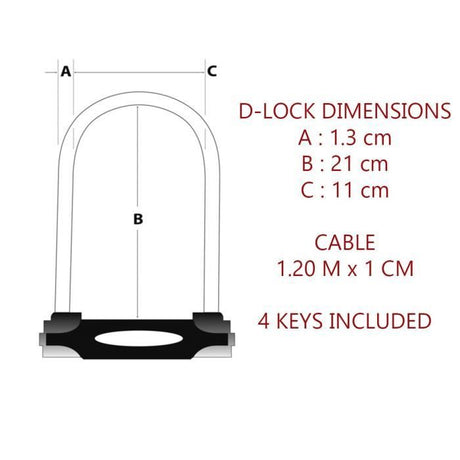 MASTER LOCK Antivol U avec Câble - A Clé