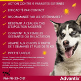 ADVANTIX Chien Solution Antiparasitaire Race Moyenne 10 a 25kg 4 pipettes
