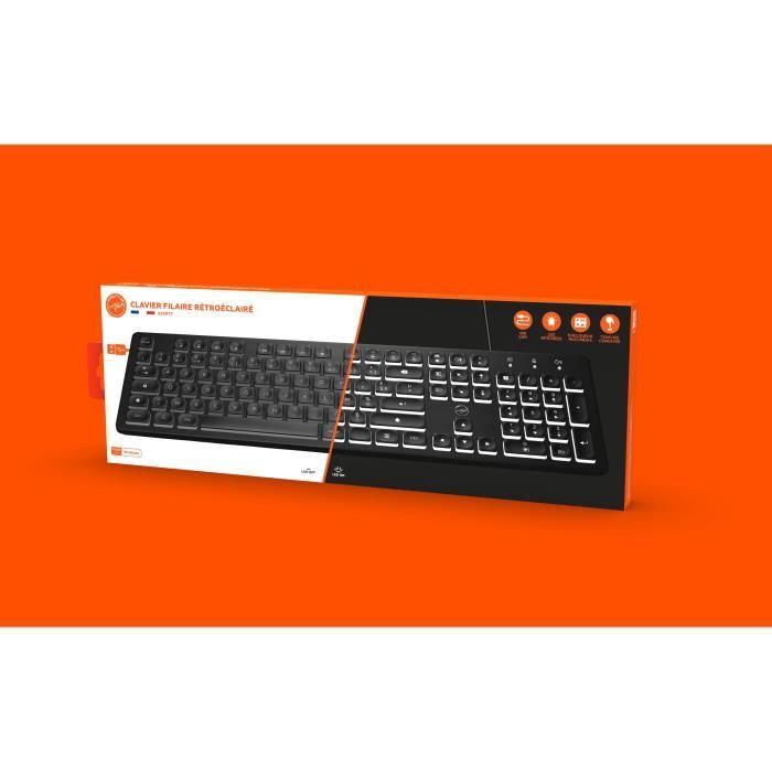 Clavier filaire - Mécanique - MOBILITY LAB - ML300566 - AZERTY - Rétro éclairé LED