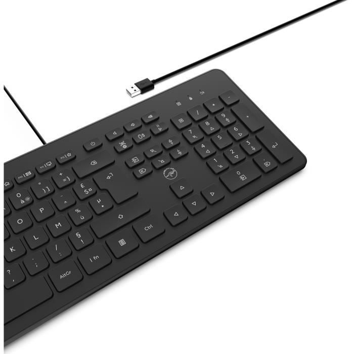 MOBILITY LAB ML304250 - Clavier PC Business Filaire avec 2 hub USB intÈgrÈ - Noir