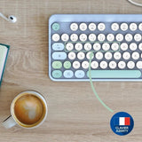 Ensemble clavier souris - MOBILITY LAB - Pure color - Sans fil - Pavé numérique intégré - Bleu