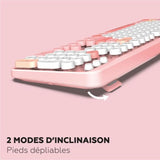 Ensemble clavier souris - MOBILITY LAB - Pure color - Sans fil - Pavé numérique intégré - Rose
