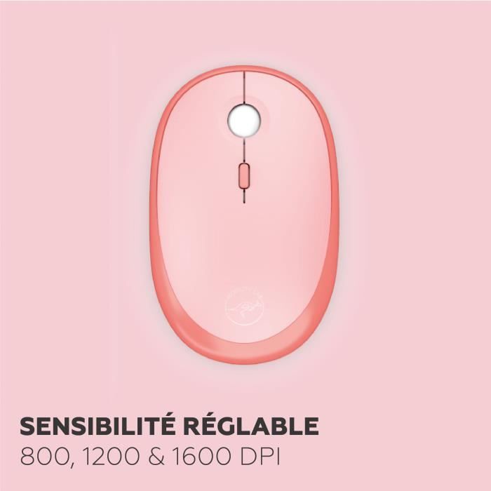 Ensemble clavier souris - MOBILITY LAB - Pure color - Sans fil - Pavé numérique intégré - Rose