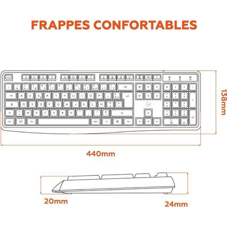 Clavier sans fil - MOBILITY LAB - Deluxe - AZERTY - Noir