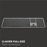 Clavier - Touches plates - MOBILITY LAB - KP450W - Full-size - AZERTY - Sans rétroéclairage