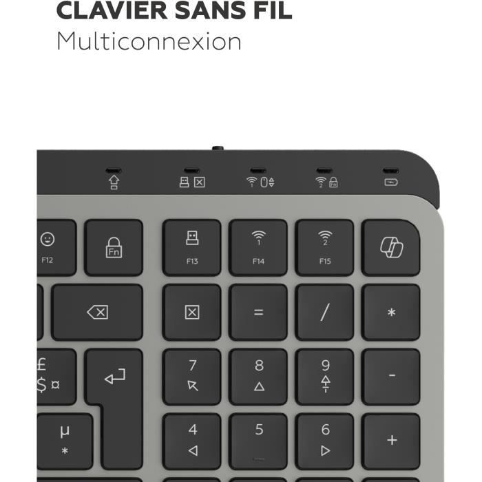 Clavier - Touches plates - MOBILITY LAB - KP450W - Compact - AZERTY - Sans rétroéclairage