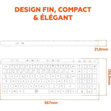 Clavier - Touches plates - MOBILITY LAB - KP450W - Compact - AZERTY - Sans rétroéclairage