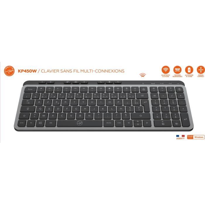Clavier - Touches plates - MOBILITY LAB - KP450W - Compact - AZERTY - Sans rétroéclairage