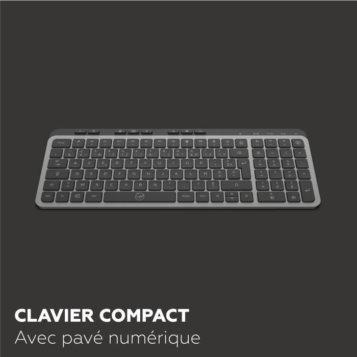 Clavier - Touches plates - MOBILITY LAB - KP450W - Compact - AZERTY - Sans rétroéclairage