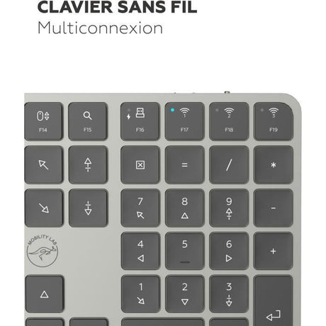 Clavier - Touches plates - MOBILITY LAB - KP430W - Full-size - AZERTY - Sans rétroéclairage