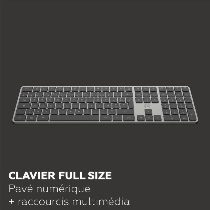 Clavier - Touches plates - MOBILITY LAB - KP430W - Full-size - AZERTY - Sans rétroéclairage