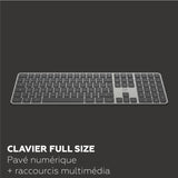 Clavier - Touches plates - MOBILITY LAB - KP430W - Full-size - AZERTY - Sans rétroéclairage