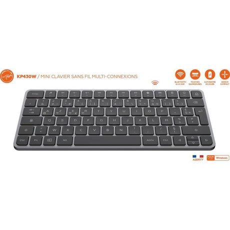 Clavier - Touches plates - MOBILITY LAB - KP430W - Mini - AZERTY - Sans rétroéclairage