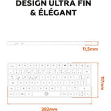 Mini clavier - Touches plates - MOBILITY LAB - KMP2000W - AZERTY - FR - Multi-connexions - Blanc