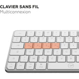 Mini clavier - Touches plates - MOBILITY LAB - KMP2000W - AZERTY - FR - Multi-connexions - Blanc