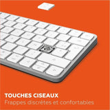 Mini clavier - Touches plates - MOBILITY LAB - KMP2000W - AZERTY - FR - Multi-connexions - Blanc