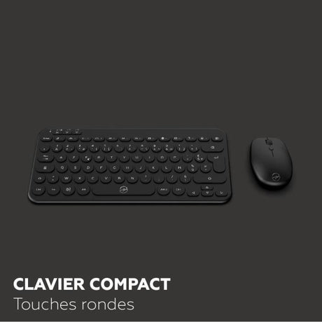 Ensemble clavier + souris - MOBILITY LAB - CP420W - Mini - USB 2,4 GHz + Bluetooth - AZERTY Compact