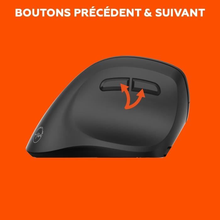 Souris sans fil - 2x Bluetooth + récepteur USB 2,4GHz - MOBILITY LAB - M30W-L - Ergonomique - Pour gaucher - Noir