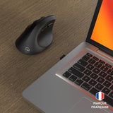 Souris sans fil - 2x Bluetooth + récepteur USB 2,4GHz - MOBILITY LAB - M30W-L - Ergonomique - Pour gaucher - Noir
