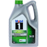 Huile moteur 5W-30 ESP Synthétique - MOBIL 1 - Formula-P  -bidon 5L -  haute performance anti-pollution