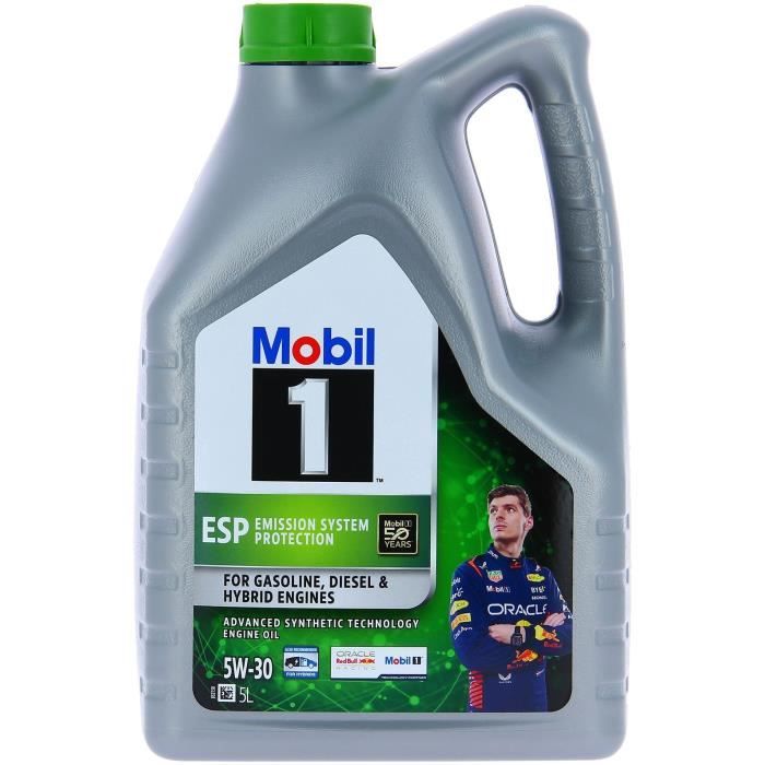 Huile moteur 5W-30 ESP Synthétique - MOBIL 1 - Formula-P  -bidon 5L -  Essence & Diesel - Nettoyante