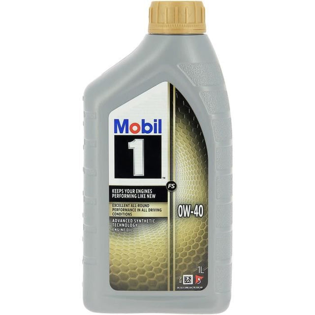 Huile moteur 5W-40 FS Synthétique - MOBIL 1 -bidon 1L -  Ultra haute performance - anti-pollution