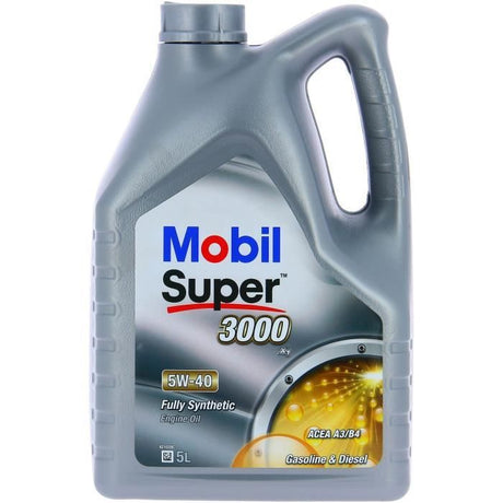 Huile moteur 5W-40 Synthétique - MOBIL - Super 3000 - Bidon 5L- haute performance anti-pollution