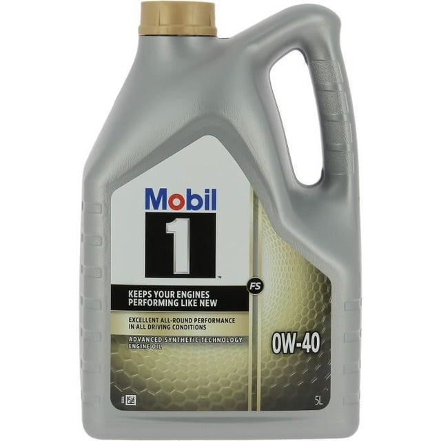 Huile moteur 5W-40 FS Synthétique - MOBIL 1 -bidon 5L -  Ultra haute performance - anti-pollution