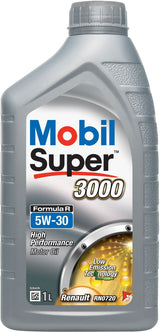 Huile moteur 5W-30 Synthétique - MOBIL - Super 3000 - Formula-R -bidon 1L -  haute performance anti-pollution
