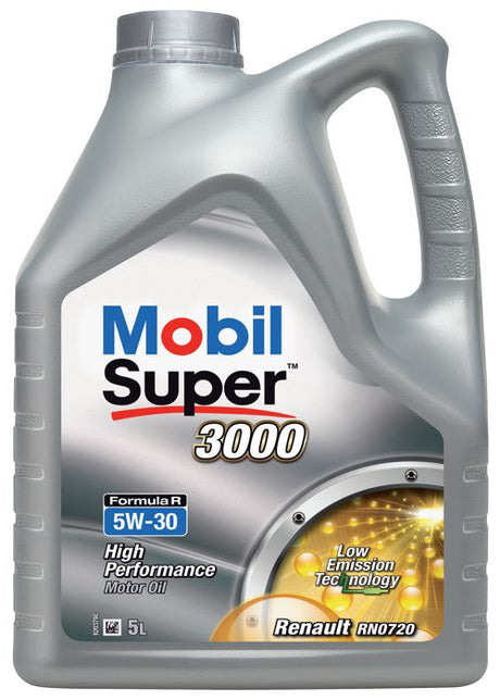 Huile moteur 5W-30 Synthétique - MOBIL - Super 3000 - Formula-R -bidon 5L -  haute performance