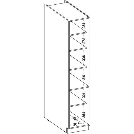 MODENA - Colonne - 2 portes - 40 x 57 x 210 cm - Chene artisan / Noir mat