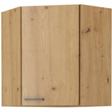 MODENA - Meuble haut d'angle - 89/89 x 31 x 71,5 cm - Chene artisan / Noir mat