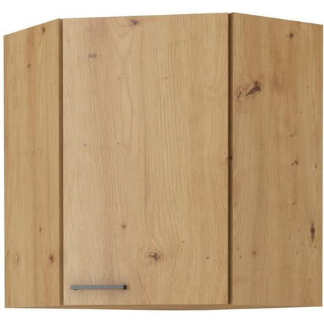 MODENA - Meuble haut d'angle - 89/89 x 31 x 71,5 cm - Chene artisan / Noir mat