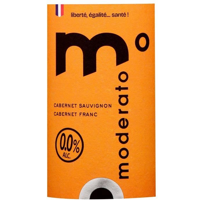 Moderato rouge sans alcool 0,0% - Cabernet Sauvignon, Cabernet Franc - 75cl
