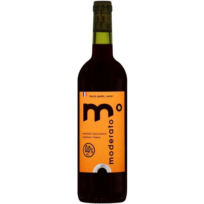 Moderato rouge sans alcool 0,0% - Cabernet Sauvignon, Cabernet Franc - 75cl