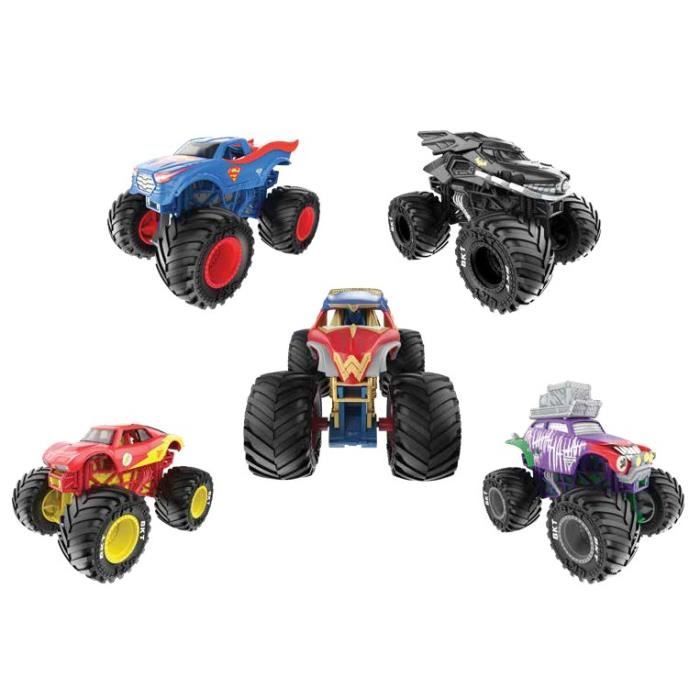 PACK DE 5 VEHICULES DIE-CAST 1:64 DC COMICS Monster Jam